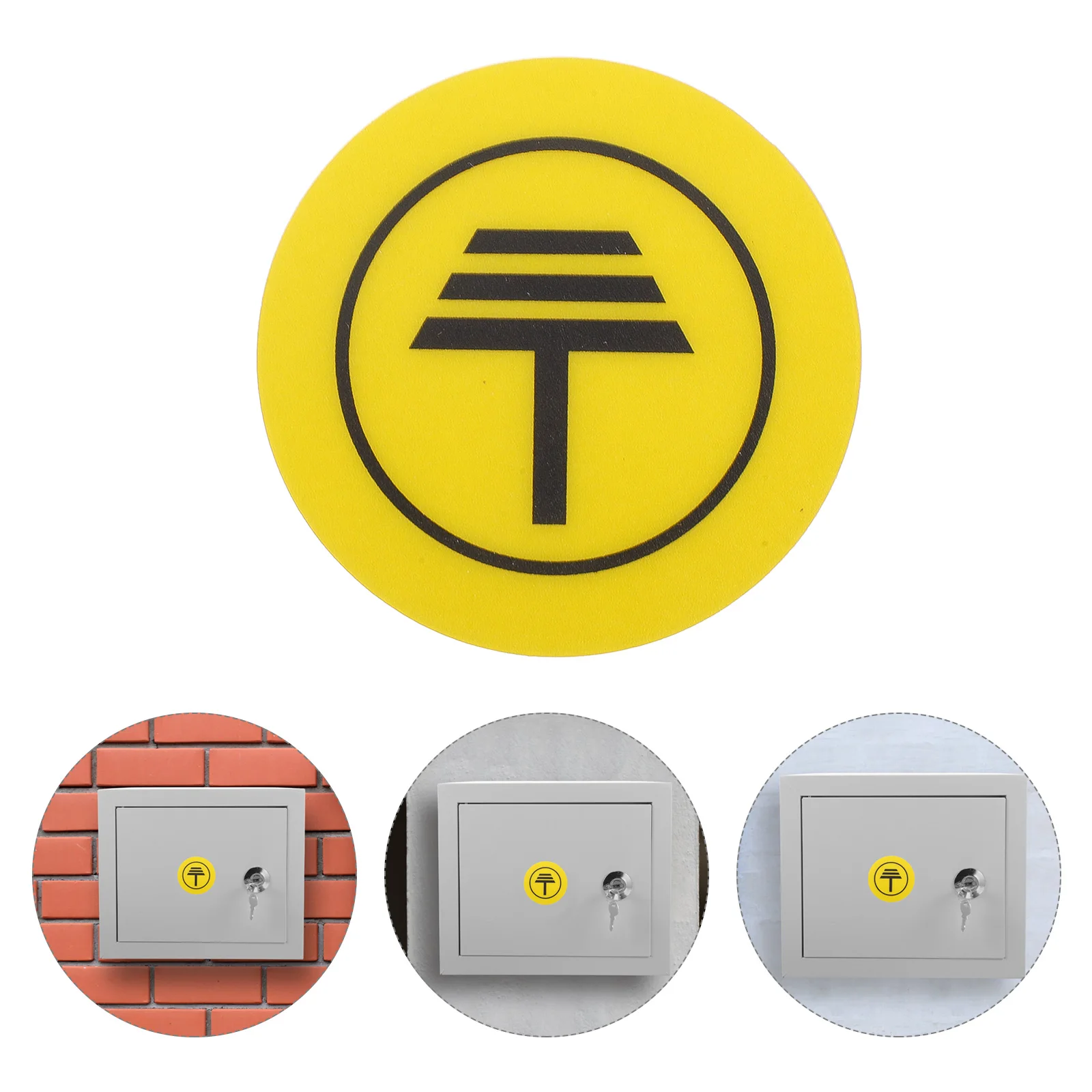 

50 Pcs Grounding Warning Signs Electric Fence Alert Triangle 5cm Traffic Safety Wire Labels Stickers