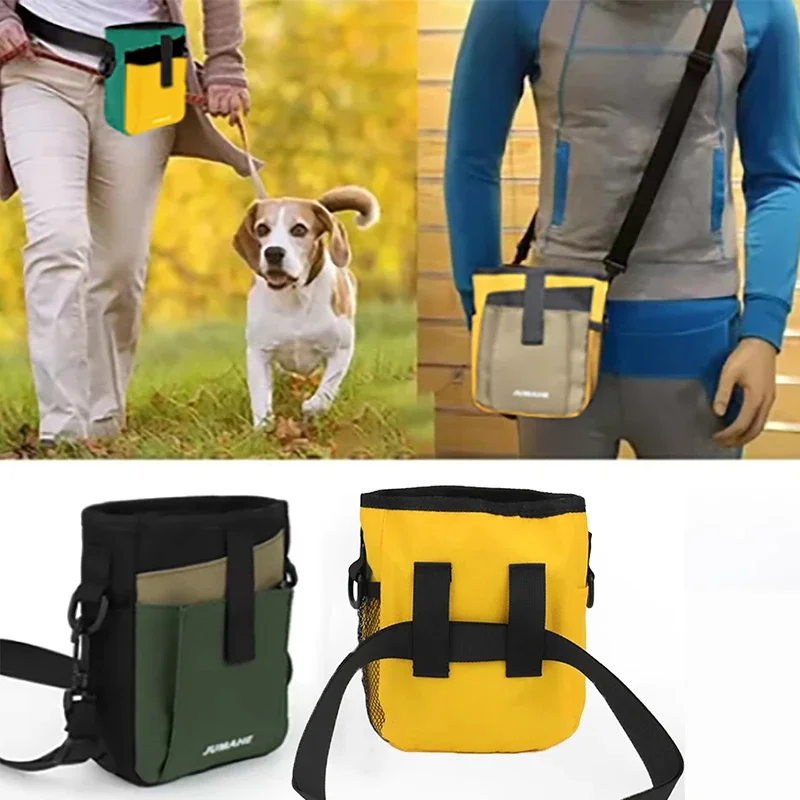 

Large Capacity Pet Training Shoulder Bag Portable Adjustable Feed Storage Dog Snack Pocket Treat Pouch Fashion Outdoor Treats Ba