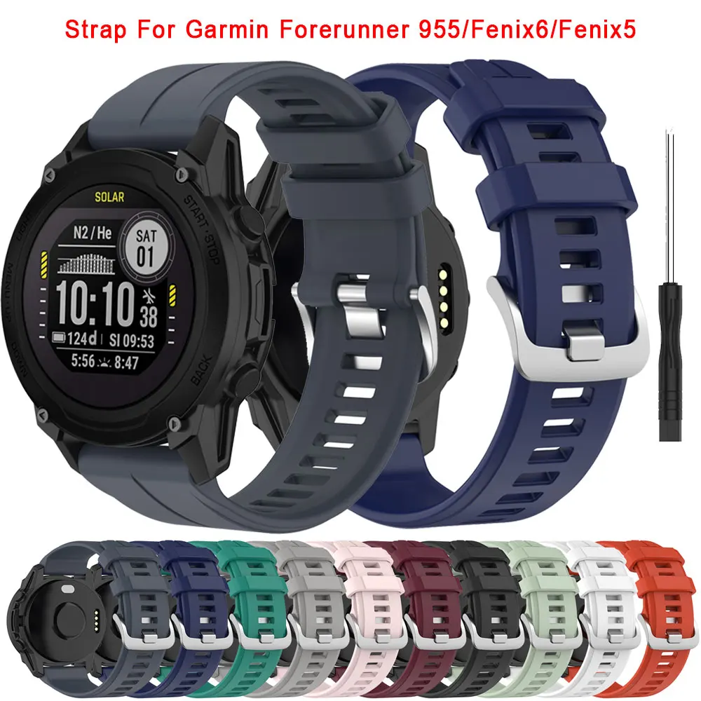 

20mm Watchband Straps For Garmin Forerunner 955 Bracelets Wristband For Garmin Fenix 6 5 instinct Silicone Replacement Straps