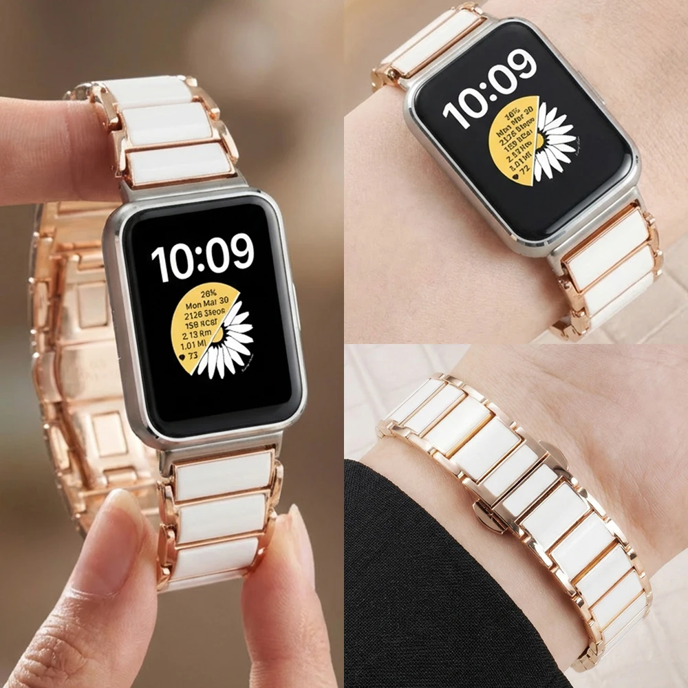 Keramik + Metall Armband für Huawei Watch 11/11Pro Luxuriöses Edelstahlband für Huawei Band 11/11Pro NFC Uhrenzubehör