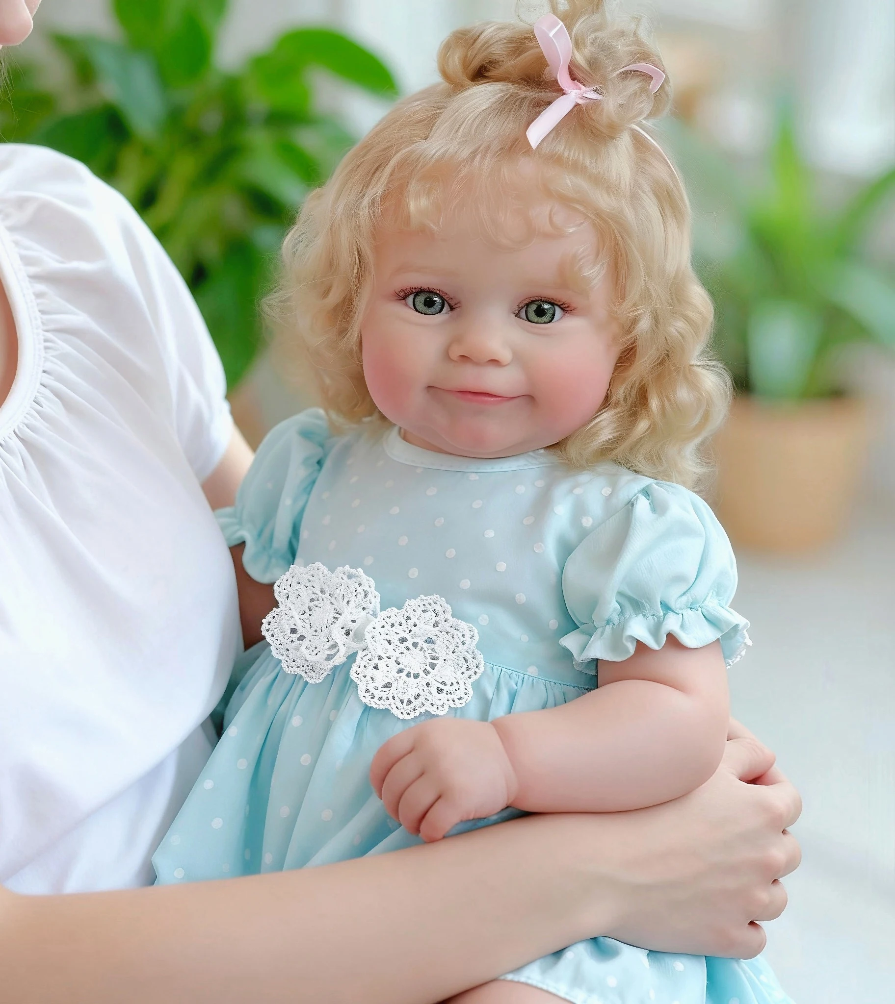 

20 Inch Full Vinyl Reborn Baby Girl Doll Maddie - High Quality Handmade 3D Painted Waterproof Bath Toy with Visible Veins