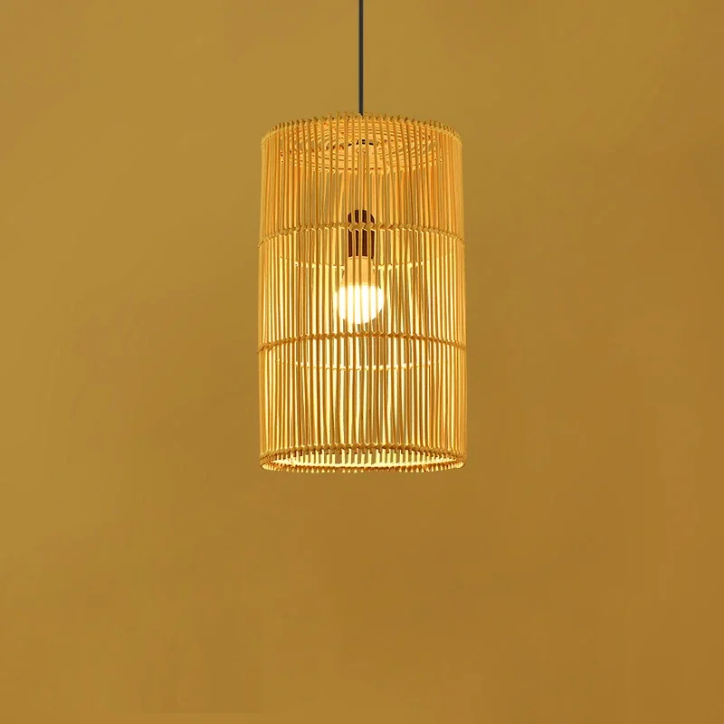 

TINNY Bamboo Weaving Pendent Lamp LED Modern Simplicity Restaurant Bedroom Study Tea Room Homestay Staircase Cafe Chandelier