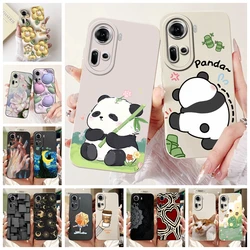 For OPPO Reno 11 5G Case CPH2599 Cover Lovely Panda Camera Protection Soft Silicon Phone Case For OPPO Reno11 Pro Reno 11F Coque