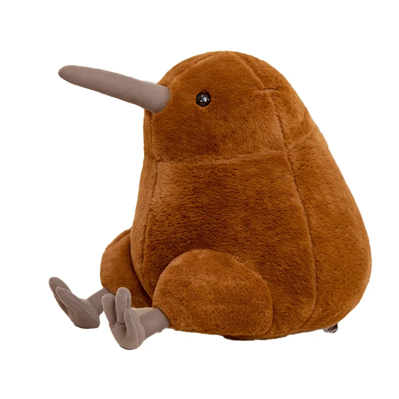 優れたリアルなキウイ鳥のぬいぐるみグレーキウイ鳥のぬいぐるみ抱き枕大型リアルな座っているキウイ鳥のぬいぐるみギフト