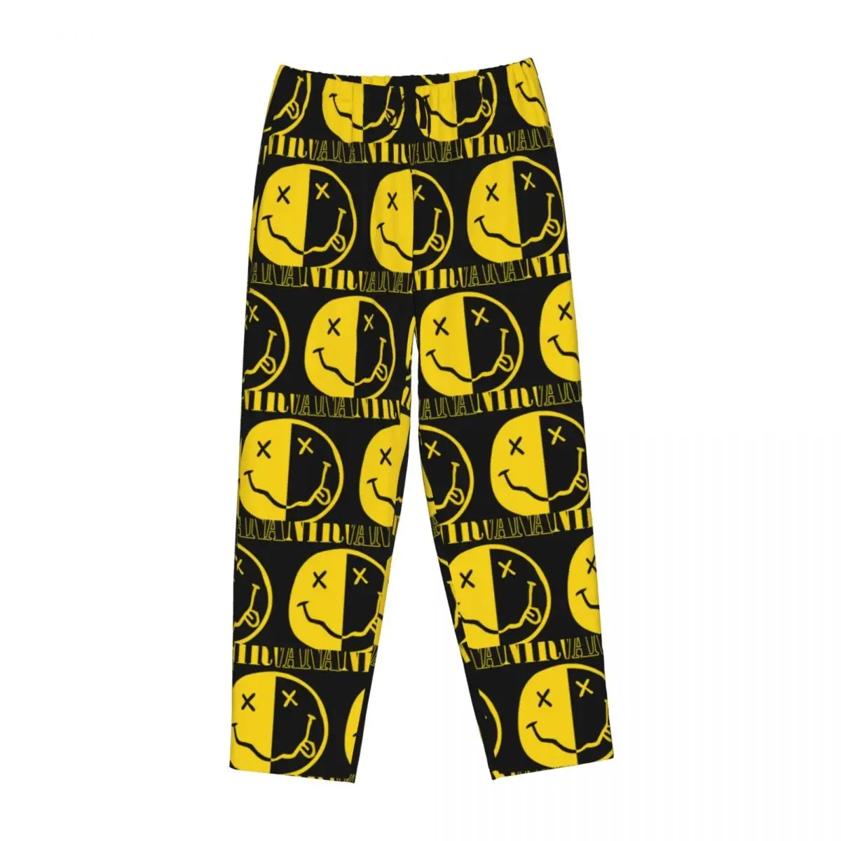 Custom Nirvanas One Sided Smile Classic Women Pajama Pants Lounge Sleep Sleepwear Bottoms with Pockets