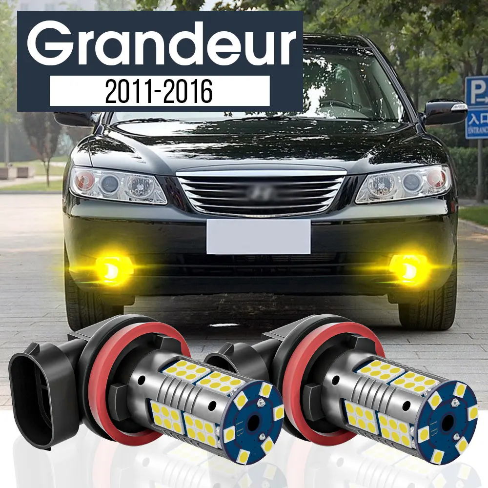 2pcs LED Fog Light Lamp Blub Canbus Accessories For Hyundai Grandeur HG 2011 2012 2013 2014 2015 2016