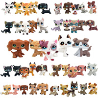 5pcs/set pet shop toy Bobble head cute Stands Short Hair cats dachshund great dane collie spaniel dogs for girl lps