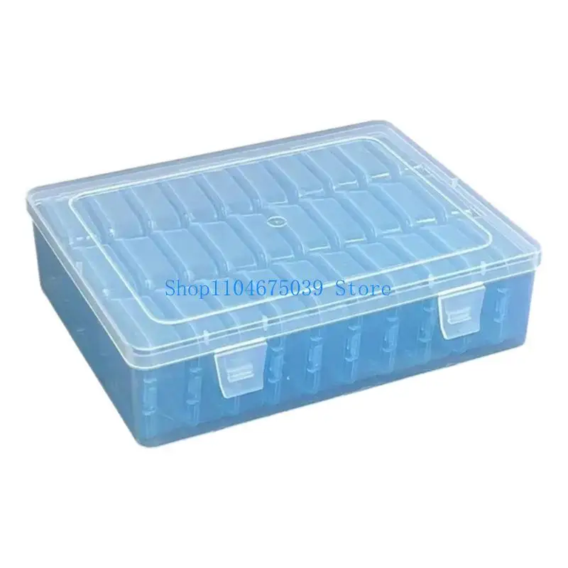 

5asd Fashionable Clear 30 Slot Storage Case for Home Organization of Small Items