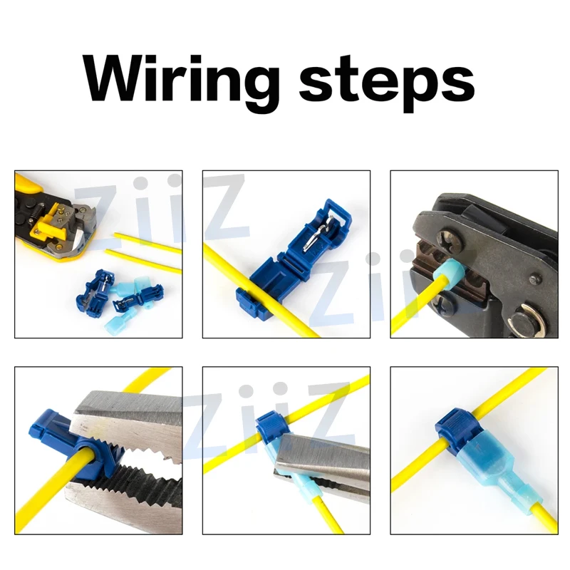 10 30 100Pcs T-Tap Connector Quick Electrical Cable Connector Snap Splice Lock  Waterproof Crimp Wire Terminal blue yellow red