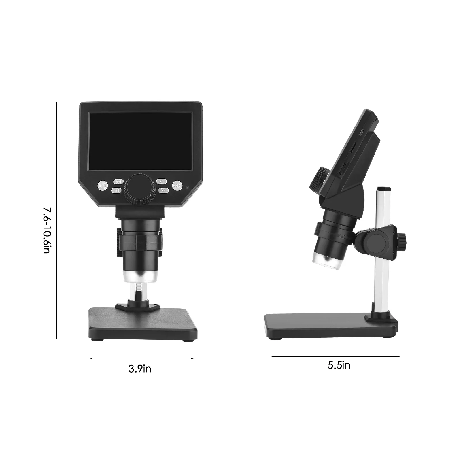 Microscopio digitale USB da 4.3 pollici 1080P microscopio professionale 8 luci a LED 1000X microscopio per bambini saldatura elettronica