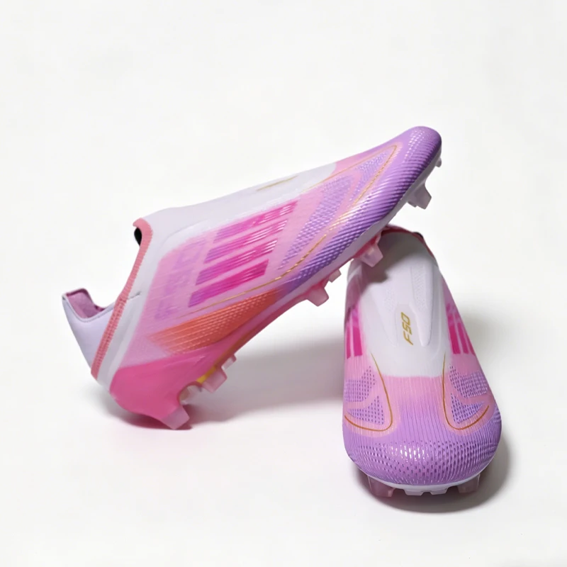 Without-lace F50+ Mens Soccer Shoes Boys Training Non-Slip Turf Soccer Cleats TF/FG Football Sneakers Chuteira Campo 35-45 view 2