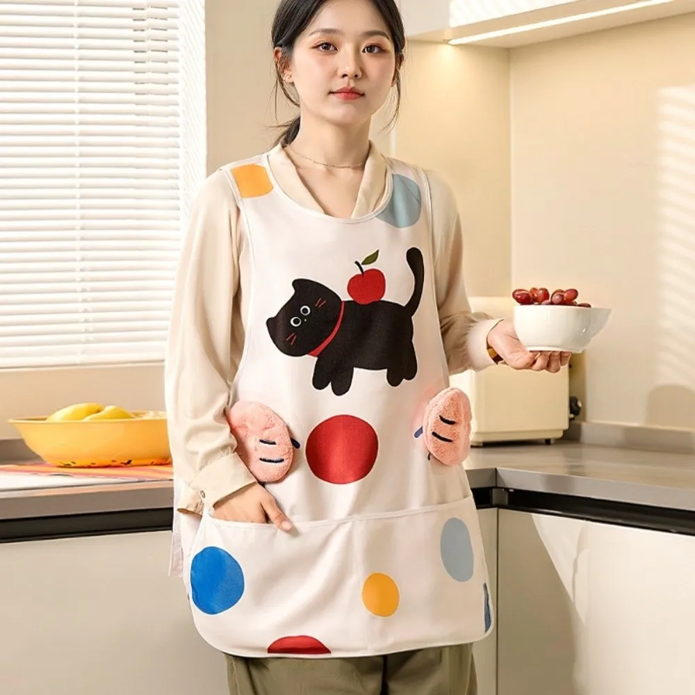 

Comfortable Waterproof Apron Breathable Professional Oil Proof Apron Polyester with Pocket Cooking Vest Apron Restaurant