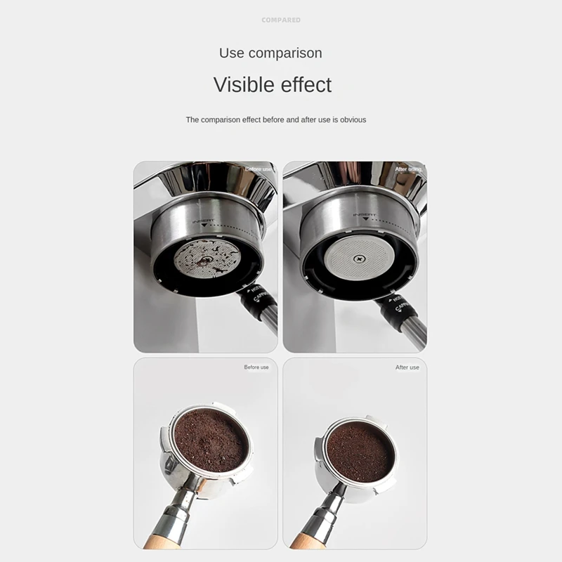 Distributeur d'agitateur de café en acier inoxydable, ensemble d'anneaux de poudre, outil à café, expresso