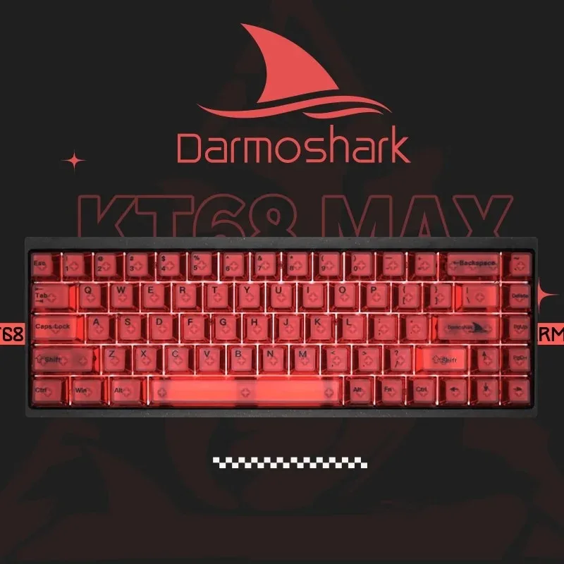 Darmoshark KT68MAX Wired Gaming Keyboard 8KHZ Magnetic Shaft Aluminum Alloy 68-Key Hot-Swappable Customizable Esports Keyboard
