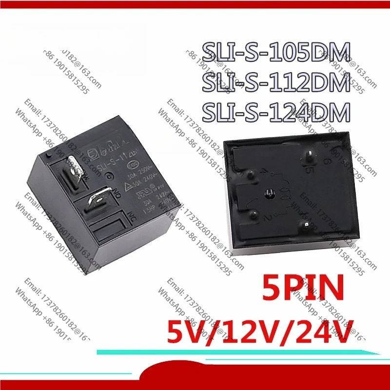 

60PCS 100%Original New Relay SLI-S-105DM 5VDC SLI-S-112DM 12VDC SLI-S-124DM 24VDC SLI S 124DM SLI-S 112DM 4PIN 12V 5V 30A