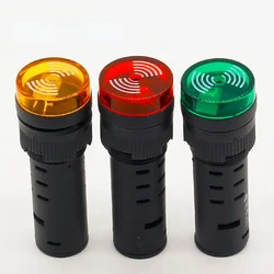 Panel Mount 16mm led Indicator buzzer 12V 24V 220V led buzzer