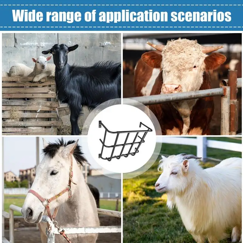 Goat Hay Feeder metal Horse Feeder Wall Hay Feeder Multipurpose Wall Hay Rack Hangings Hay Feeder for sheep cattle horses