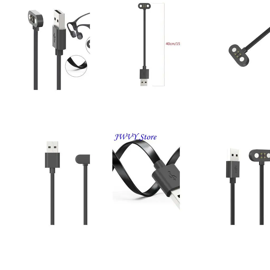 573A USB 4 Pin Suction USB Charging Cable Fast Cord For Mojawa Run Earphone