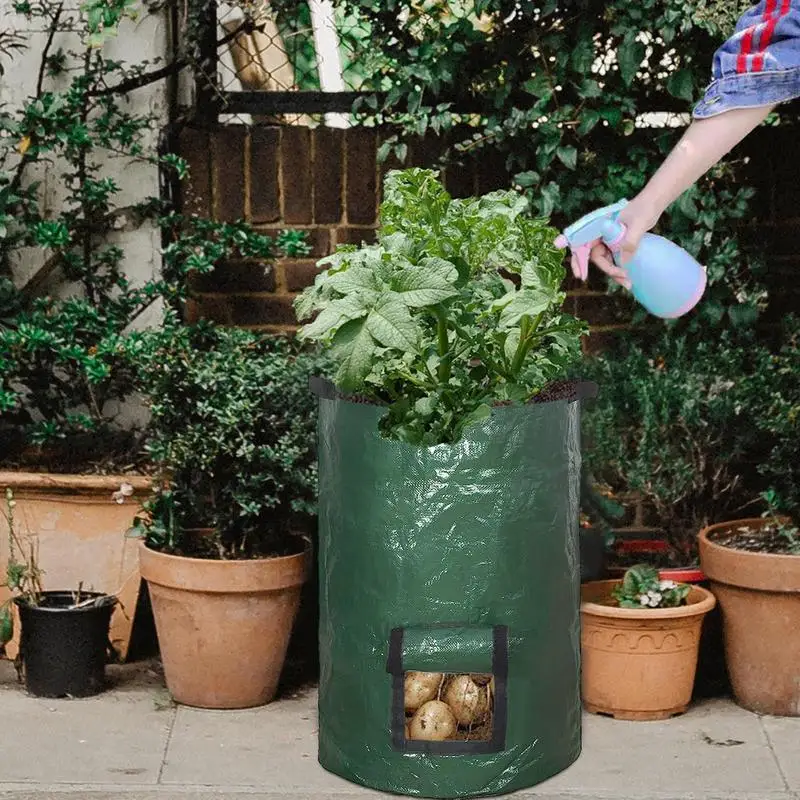 Compost Bin Bag Reusable Lawn And Leaf Bags Environmentally Friendly Compost Bag Garden Trash Organic Ferment PE Bag  Garden Bag