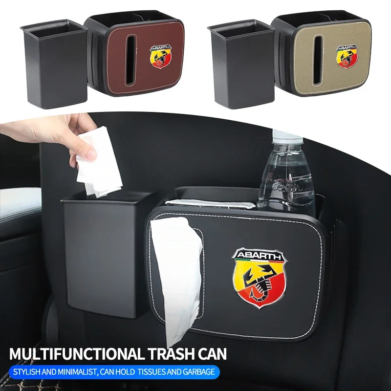 

Многофункциональный автомобильный мусорный бак для Abarth 500 595 Pegatina Becquet Fiat Punto Ducato Palio Bravo Tipo, аксессуары