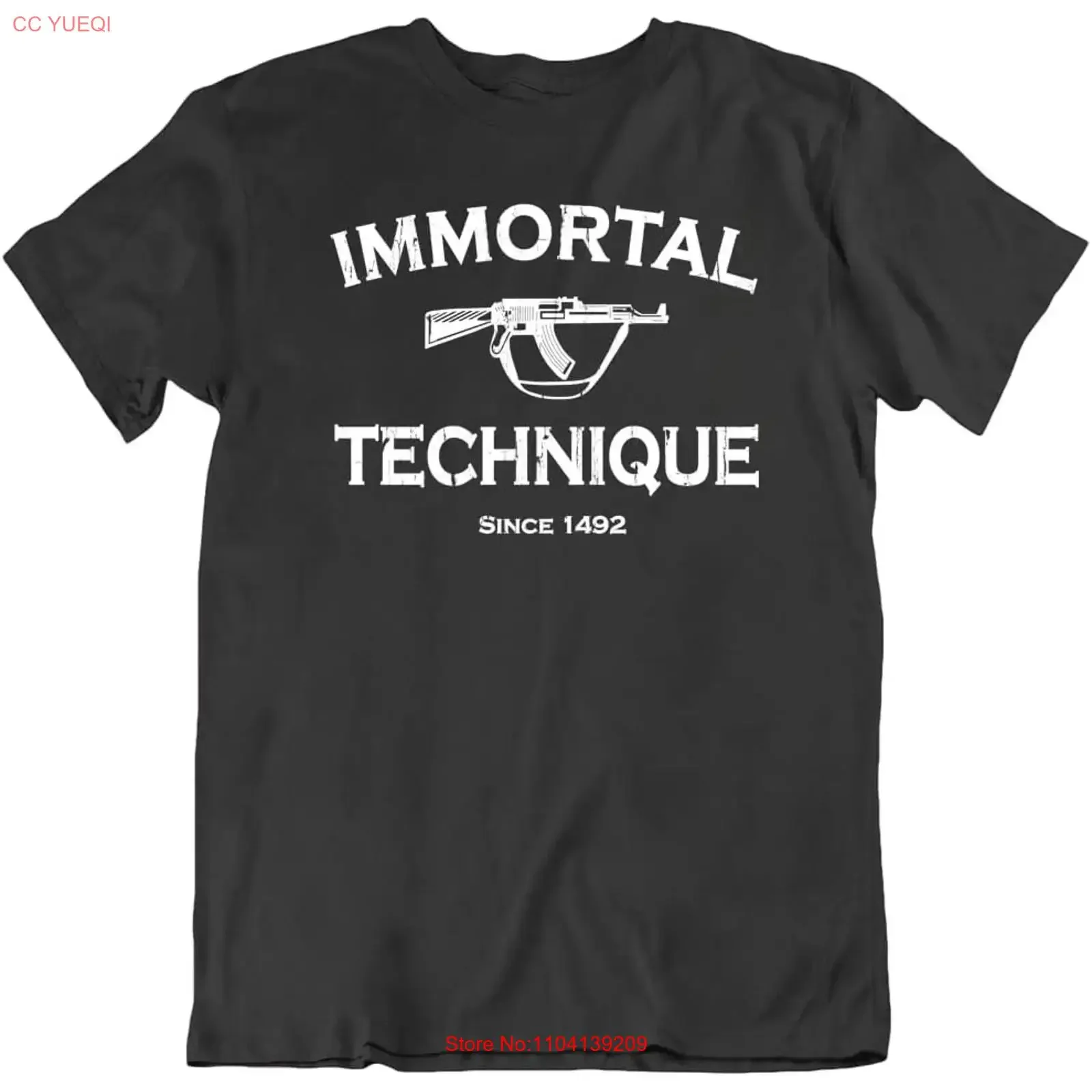 Immortal Technique T Shirt Army Father's Mother's Day  vintage Washed Comfortable Top For Everyday Wear Versatile Breathable