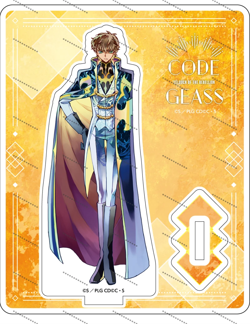 انمي ياباني كود GEASS Lelouch of The Rebellion الأجهزة الطرفية Lelouch Lamperouge/فيلة سبعة شخصيات أكريليك حامل الهدايا
