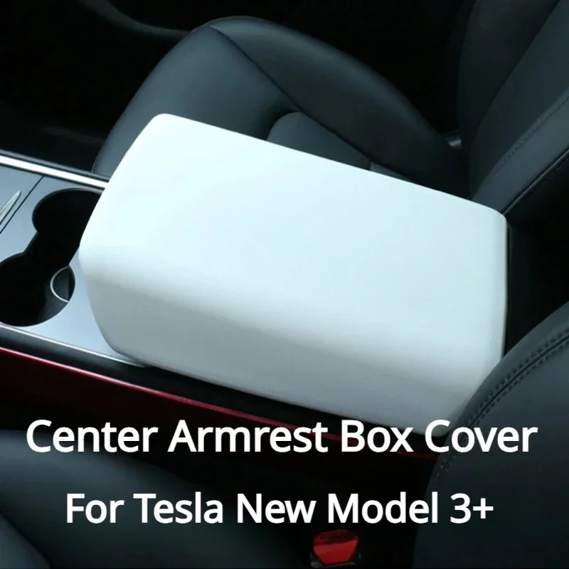 Armrest Box Cover for Tesla New Model 3+ Highland 2024 TPE Soft Case Central Protective Armrest Cover for Model3 Car Accessories