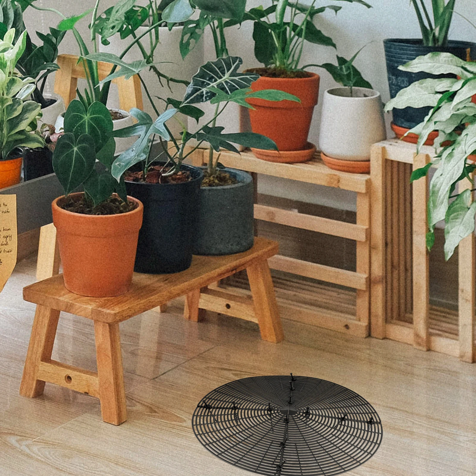 

【】Flower Pot Cover Soil Protector Cuttable Garden Plant Grid Durable Pet Proof Indoor Outdoor Flowerpot Protective Cover