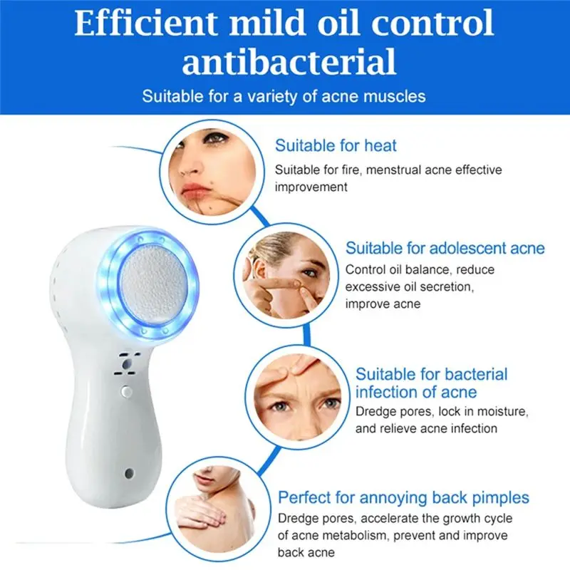 【VENDA RÁPIDA! 】Terapia de luz azul plugue da ue massagem da pele facial máquina de aperto de levantamento martelo frio ferramentas de beleza cuidados com a pele equ