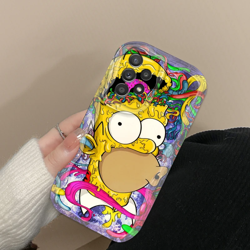 Simpson Humoristische Leuke Cartoon Voor Samsung A55 A54 A53 A52 A52 A35 A34 A33 A32 A32 A25 A24 A23 A22 A 21S A15 A13 A14 5G Wave Oil Tpu