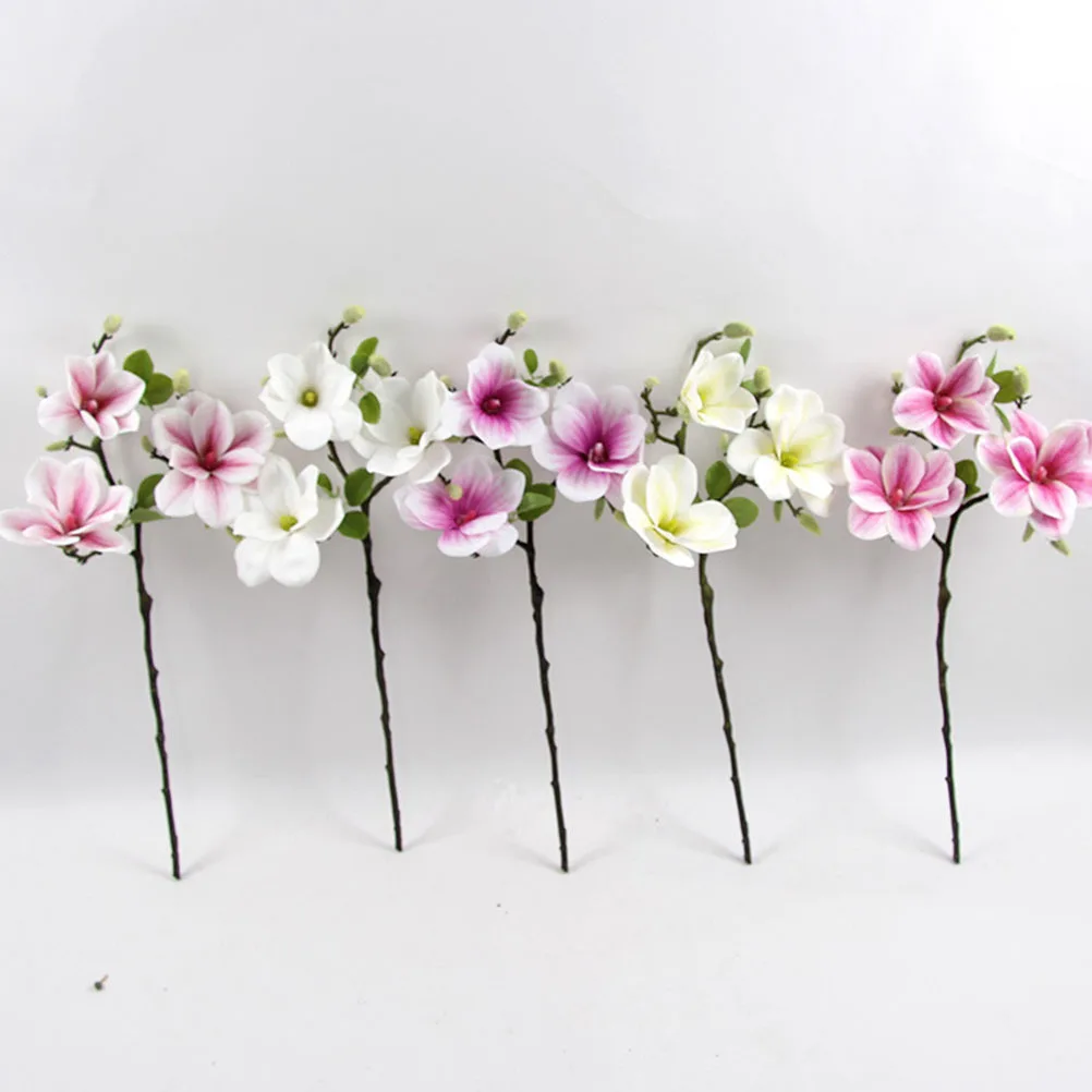 

1Pcs Simulation Magnolia Artificial Flower Premium Fake Flower Realistic Home Garden Decor Wedding Event Decoration