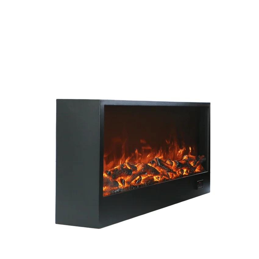 Morden Insert Wood Burning Electric Fireplace with Simulation Flame Pure Decoration Electric Fireplace