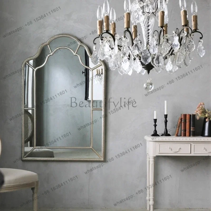 LD Modern Luxury Mirror Irregular Vintage Korean Style Funky Aesthetic Mirror  Makeup Spiegel Wand Living Room Decorations