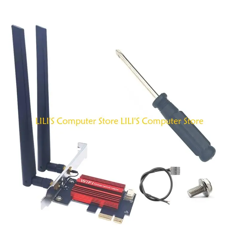 A52B 5400mbps Triple Band 2.4G 6Ghz การ์ดเครือข่ายที่รองรับบลูทูธสำหรับพีซี