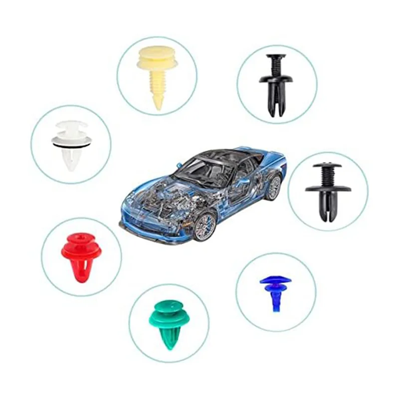 مجموعة مشابك تثبيت مصد السيارة ، مثبتات مسامير بلاستيكية ، مشبك قضيب المقبض ، مسامير تثبيت دبوس الدفع التلقائي ، 26 حجم ،