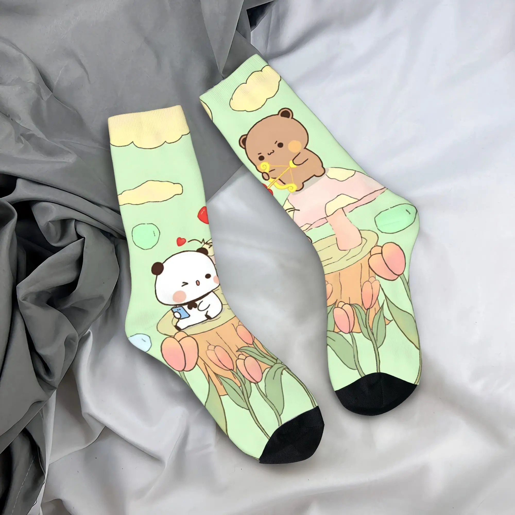 BuBu and Dudu Stockings  Design Casual Socks Autumn Anti Skid Socks Men's Running Comfortable Socks
