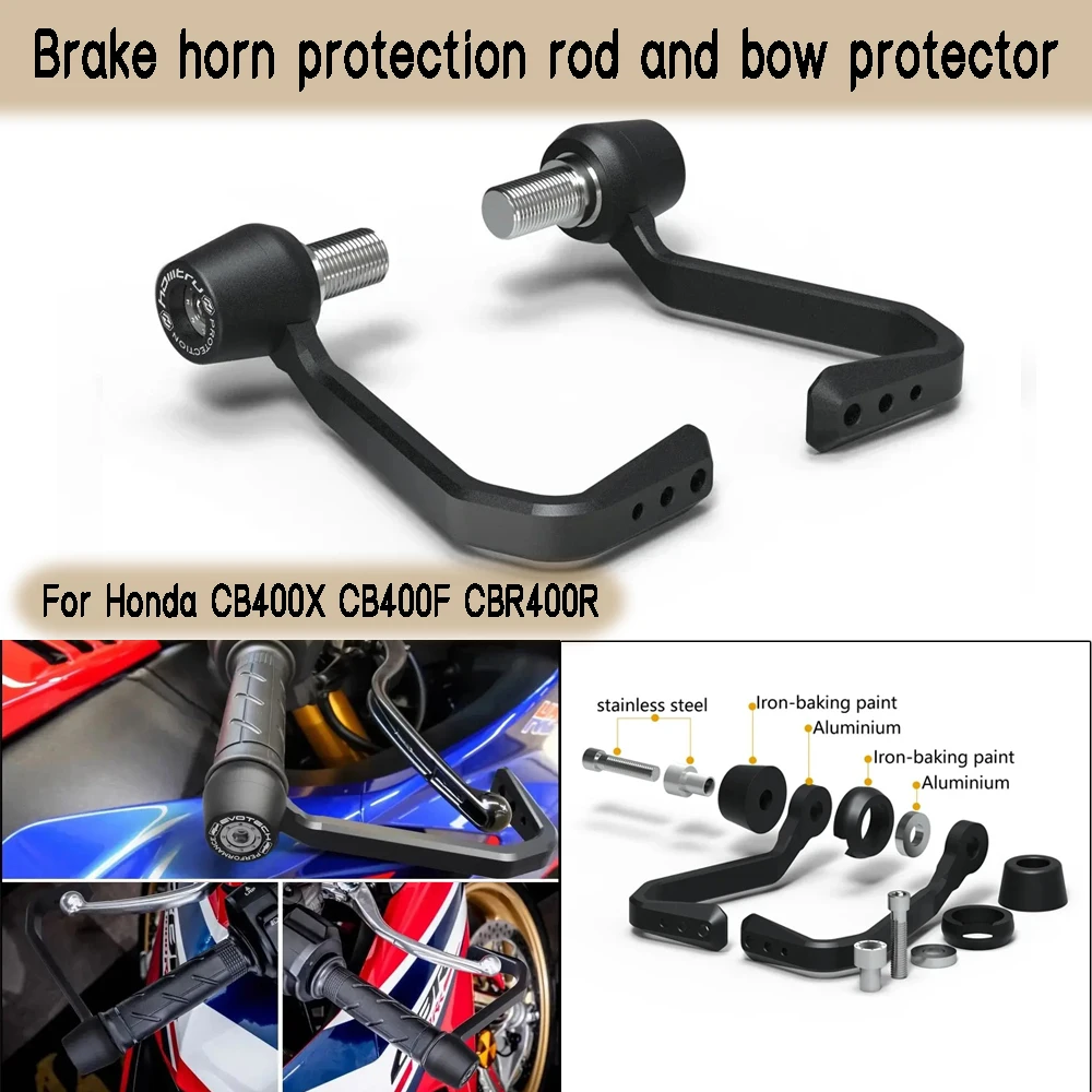 

for Honda CB400X CB400F CBR400R EP Bow Protection Brake and Clutch Rod Protection Kit Bull Horn Bow Protection Rod