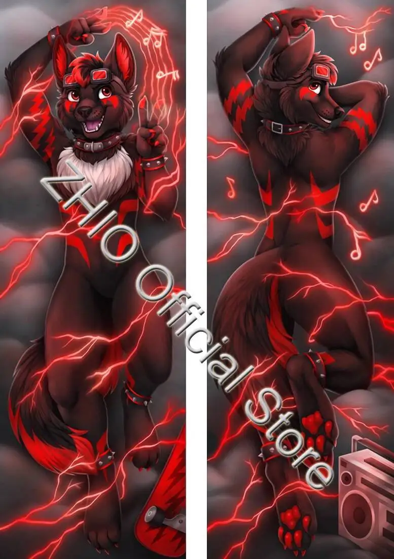 

Пушистая музыкальная собака Dakimakura Waifu 2WAY, наволочка для тела, подарок, чехол для подушки в стиле аниме