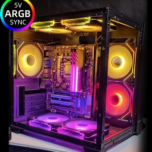 PRISM4 Pro Argb -Fan 120mm PC Case Fan Kit 4Pin PWM CPU -Kühllagger 3Pin 5V RGB 12 cm Computerfan für Spiele 10 Hauptverkaufskühler 5V 3 Pins - №2