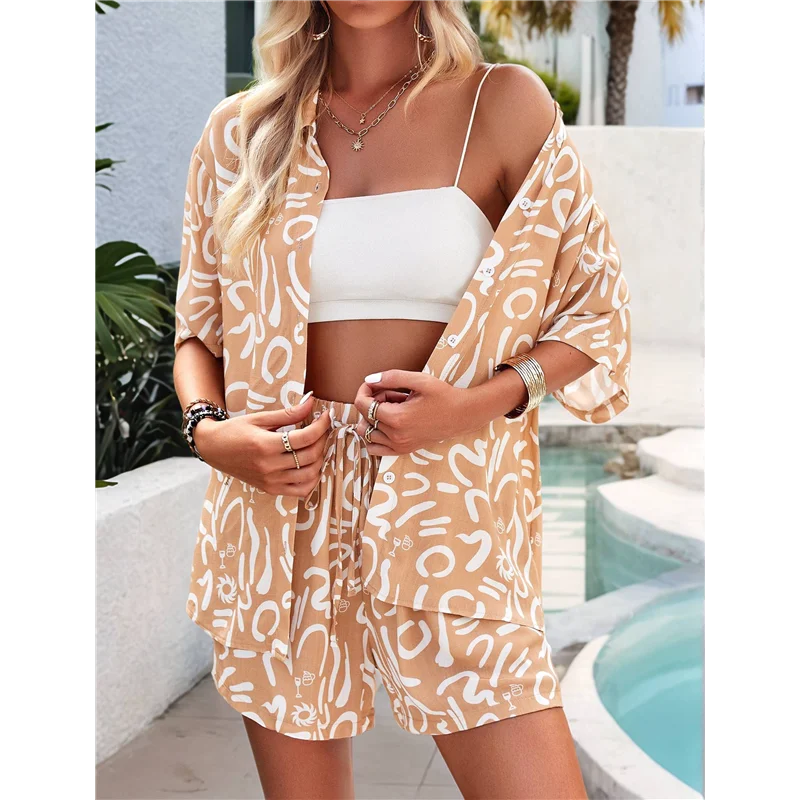 قمصان هاواي للنساء قميص شاطئ صيفي قمصان استوائية للسيدات هاواي بأزرار سفلية وأكمام قصيرة بلوزات بأزرار لأعلى