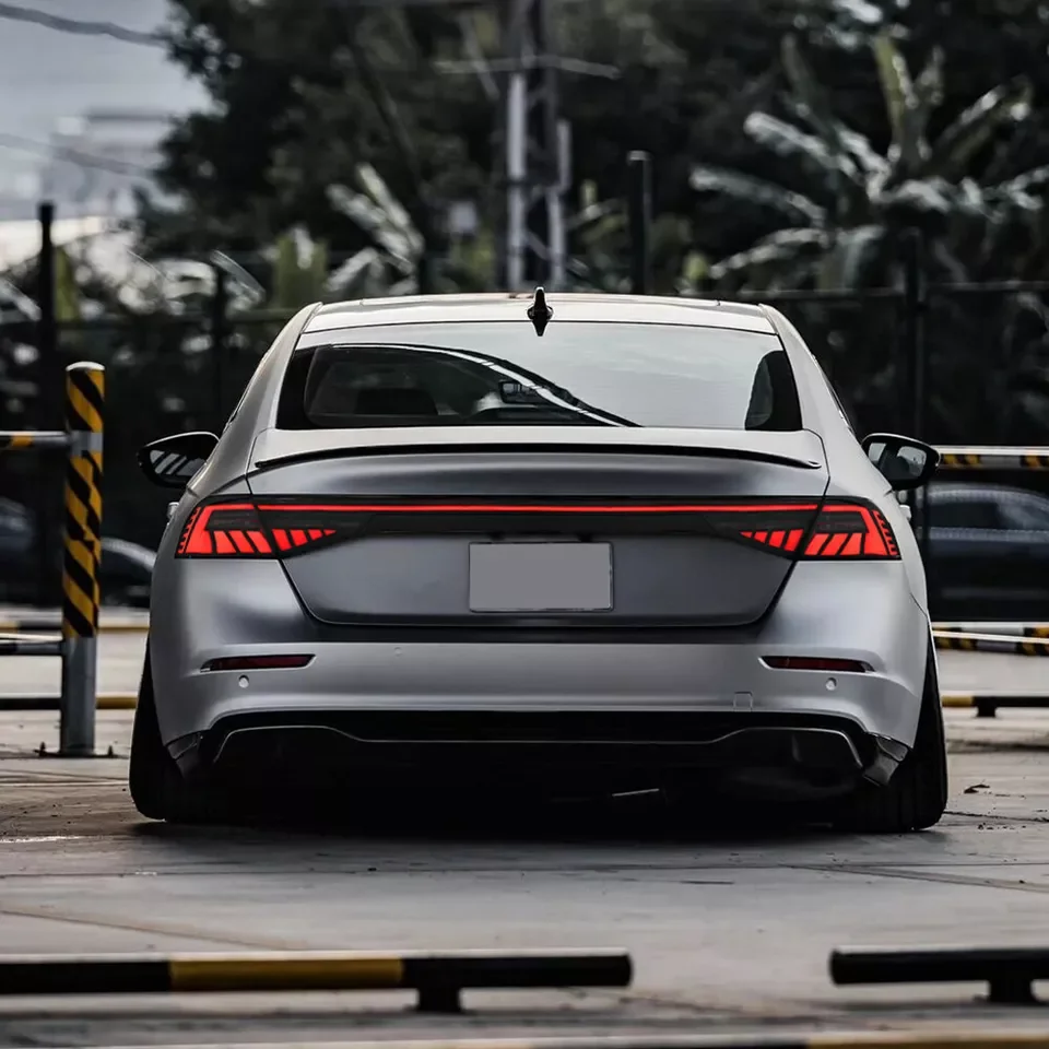 LED Tail Lights forAccord 2023 Clear and Smoked Rear Lamps Animation DRL 5