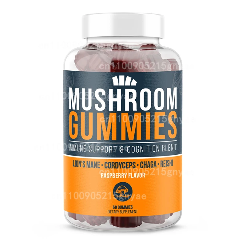 

Sugar Free Mushroom Composite Gummies -10 Times Stronger Mushroom Supplement, Sugar Free -60 Capsules