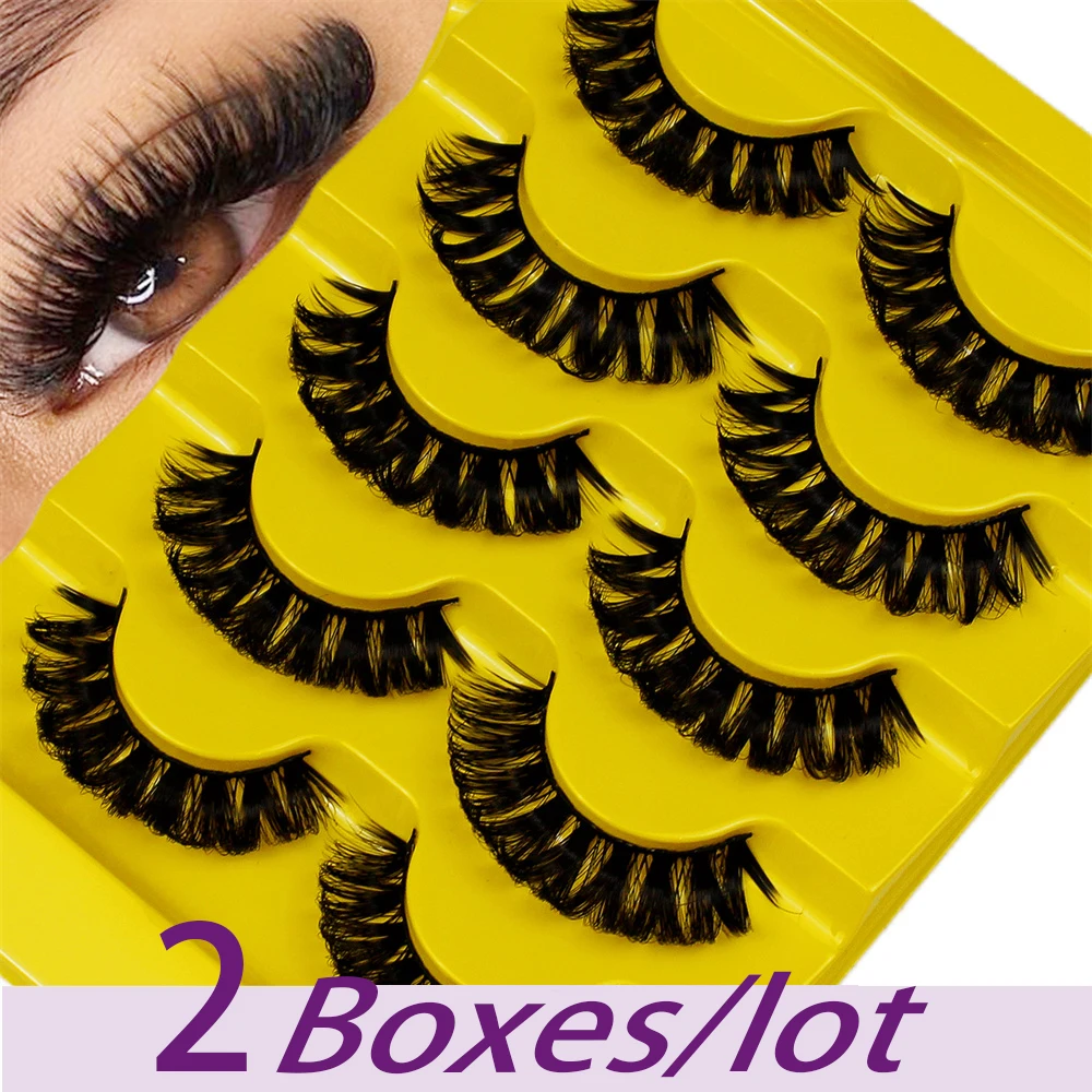 Faux-cils Russes 3D Réutilisables, 2 Boîtes (10 Paires), Extension de Cils, Fluffy, Strip Lashes, Legiash