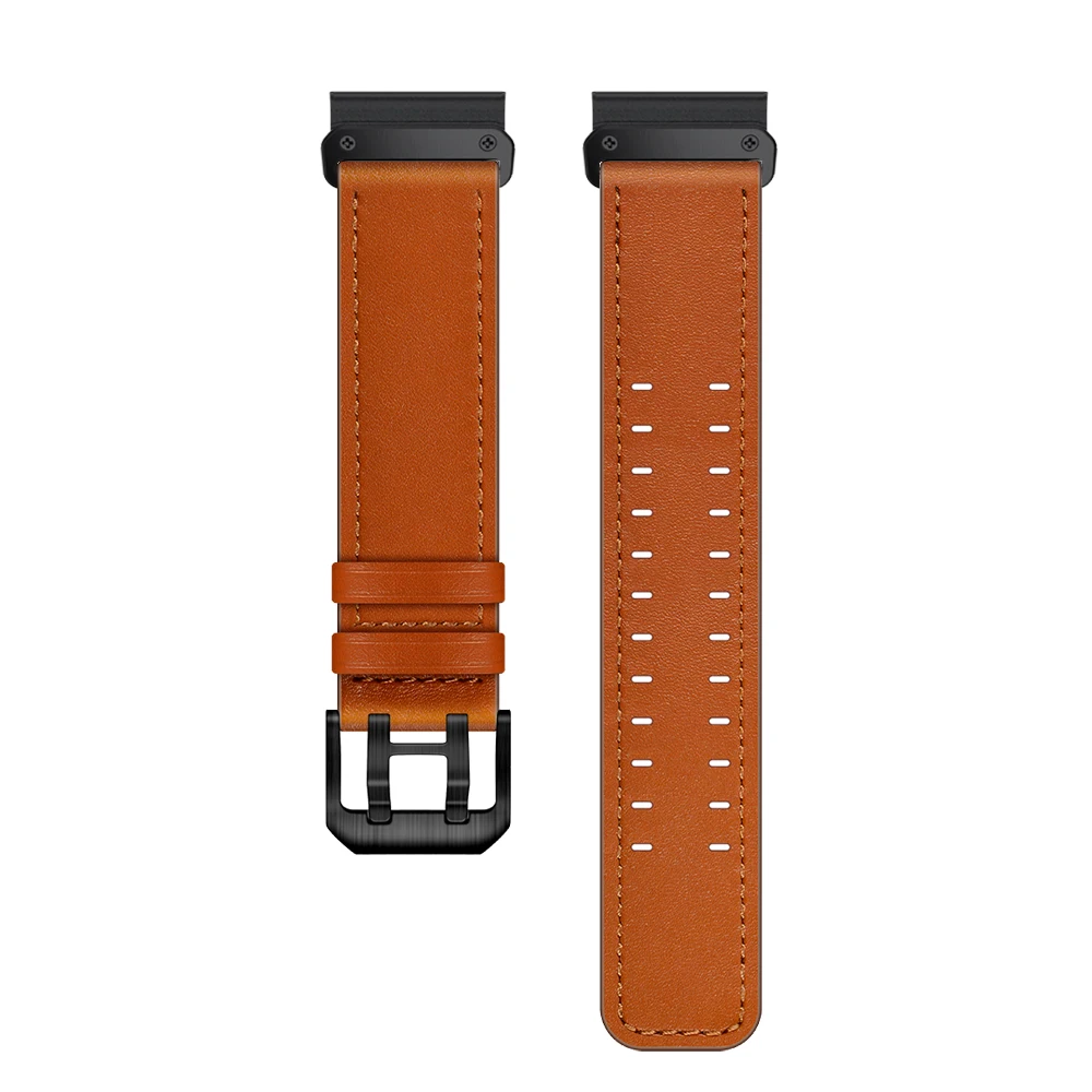 Crazy Horse Leather Watch Band For Garmin Fenix 7X 6X Pro 5X Plus/Enduro/Descent Mk2 Mk2i Strap QuickFit 26mm Watchband Bracelet