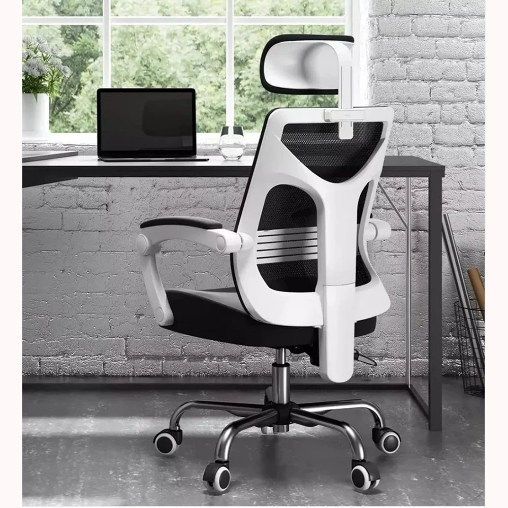 Kursi Kantor Ergonomic Office Chair Lumbar Support - HDNY164WM - Black White