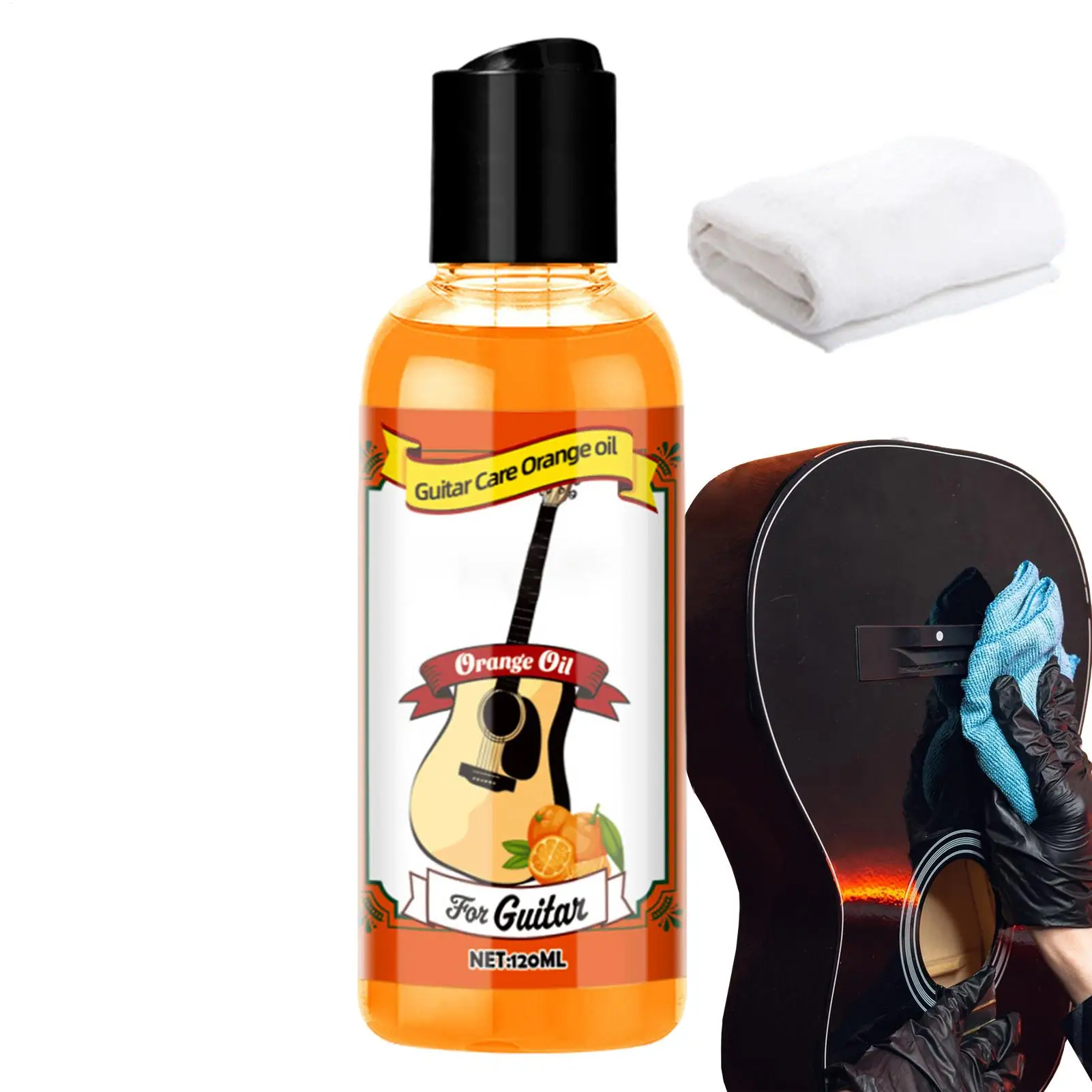 Guitar Care Oil Fretboard Cleaner Multi-Purpose 120ml Guitar Polishing Care Orange Oil Guitar Accessories For Guitar Cleaning
