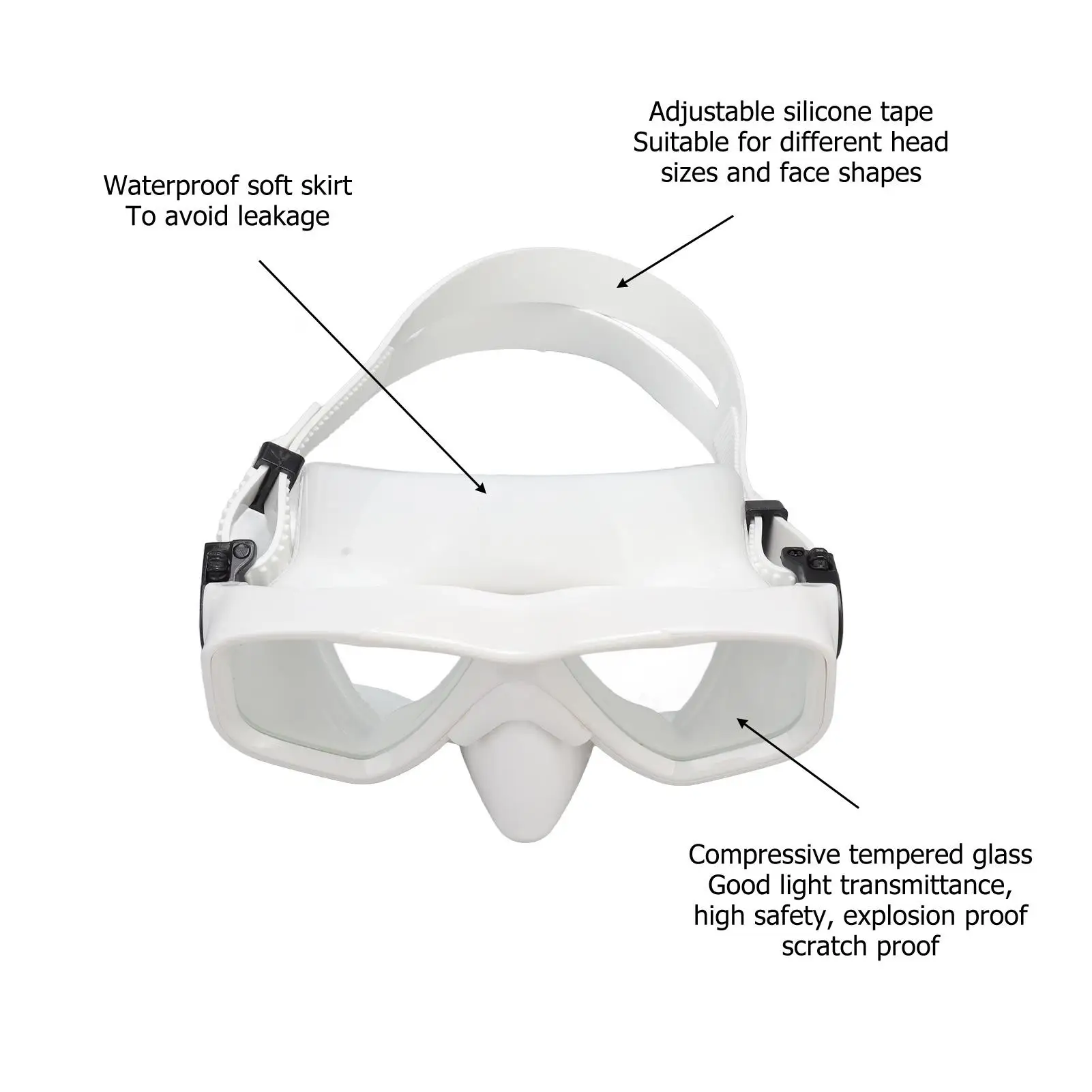 Silicone Swim Goggles for Teens & Adults - Anti-Leak Waterproof Diving Glasses for snorkeling & Swimming