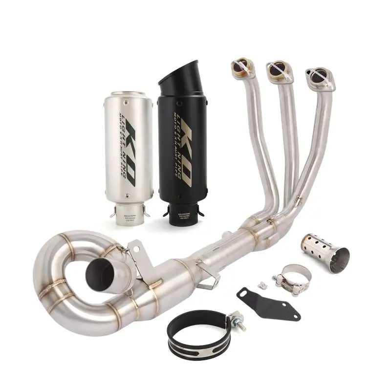 Pour CFMOTO 675SR 675 SR 2024 675NK NK 2025 Système d'échappement complet pour moto, collecteur modifié, tuyau de raccordement, silencieux slip-on 51mm