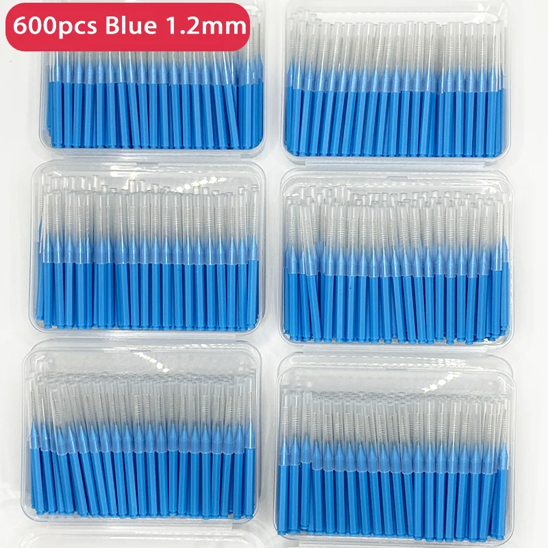 

600Pcs Interdental Brushes Travel Case for Teeth Cleaning Health Care Tooth Cleaners Orthodontic Dental Teeth For Dropshipping