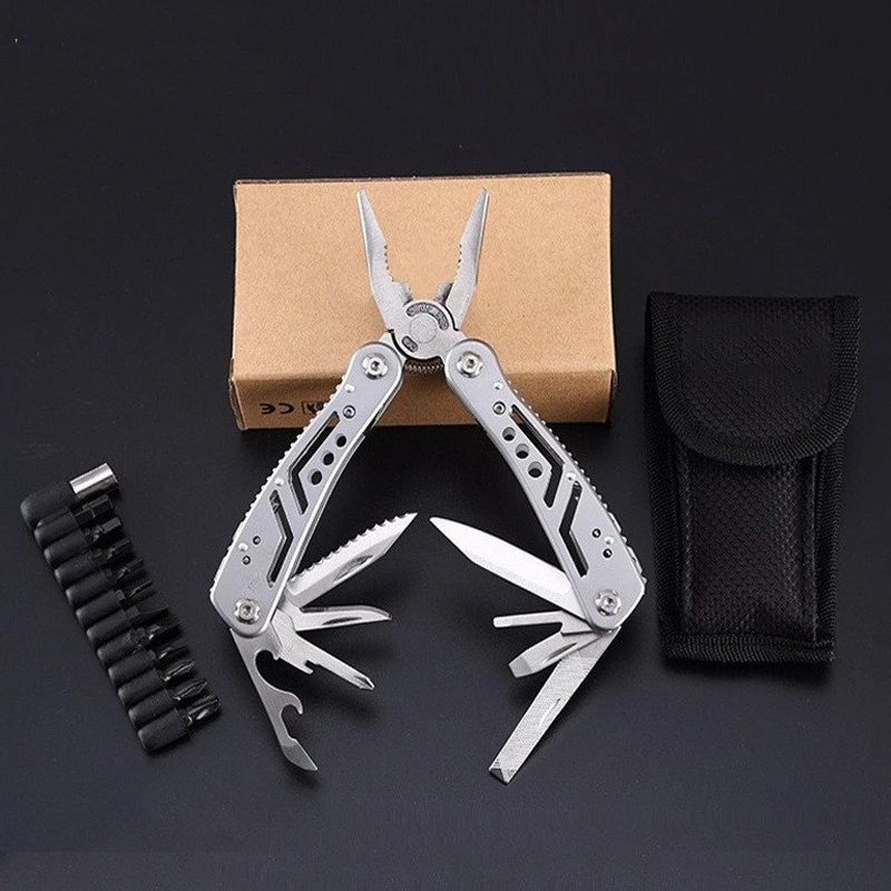 المحمولة جيب Multitool 420 الفولاذ المقاوم للصدأ Multitool كماشة سكين مفك للبقاء في الهواء الطلق التخييم الصيد والمشي لمسافات طويلة